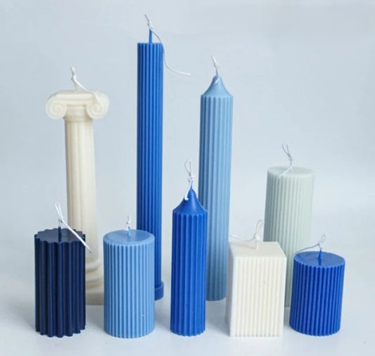 Colonne Vasi Bicchieri e Capitello. Set di 9 Stampi in Acrilico Trasparente anche per Candele