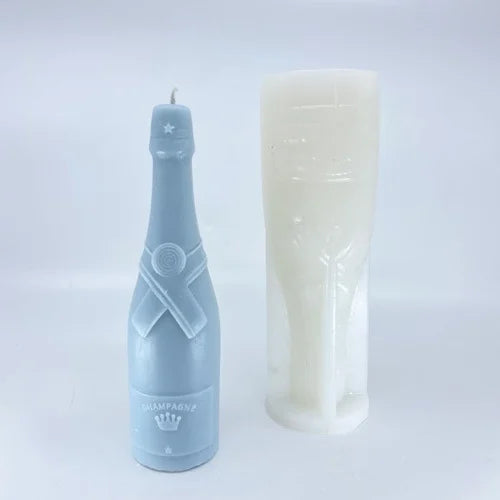 Bottiglia Champagne di 19.5 cm. Stampo in silicone anche per Candele