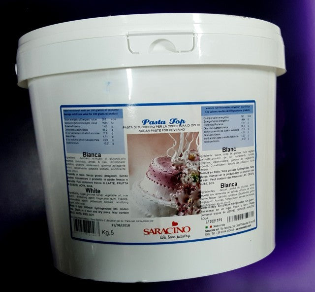 5 Kg. Bianca. Pasta di zucchero Top Saracino. Gluten Free
