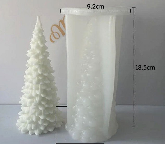 Grande Albero di Natale alto 18.5 cm. Stampo in silicone anche per Candele