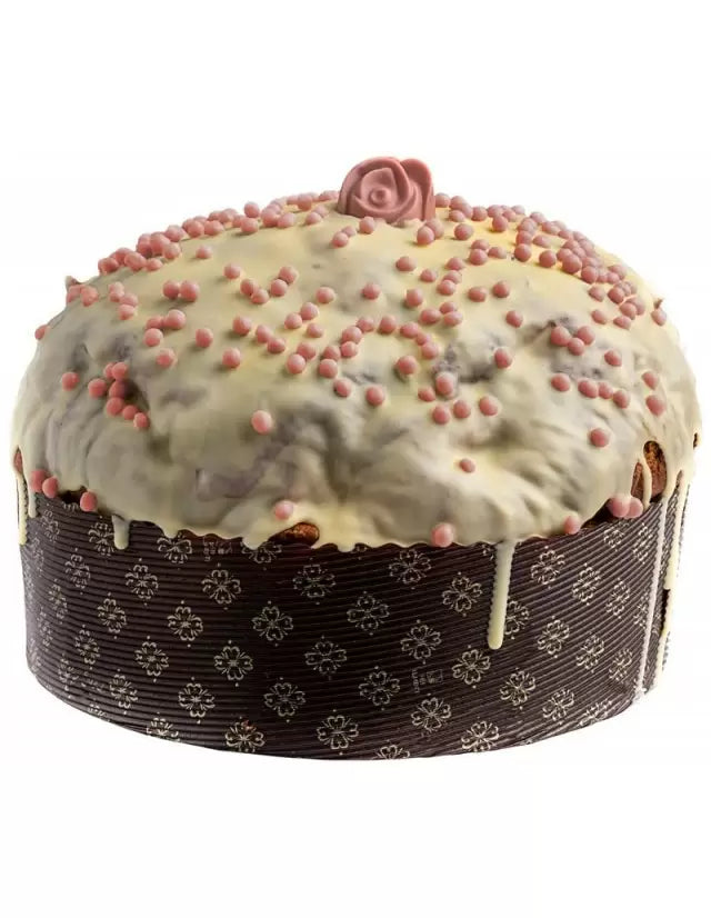 Panettone Artigianale Rosa e Fico D'India con Essenza di Petali di Rose e Confettura di Fico D'India