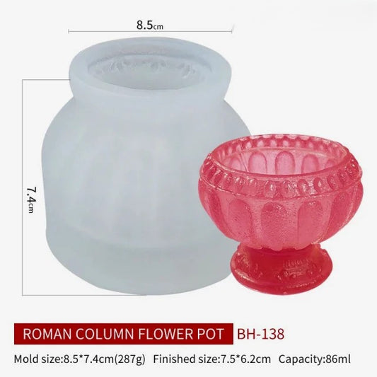 Vaso Romano di 7.4 cm. Stampo in silicone anche per Candele