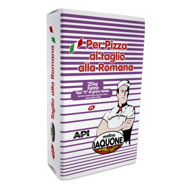 Farina per Pizza Taglio alla Romana. W 360-380. Lievitazione Lunga. Iaquone