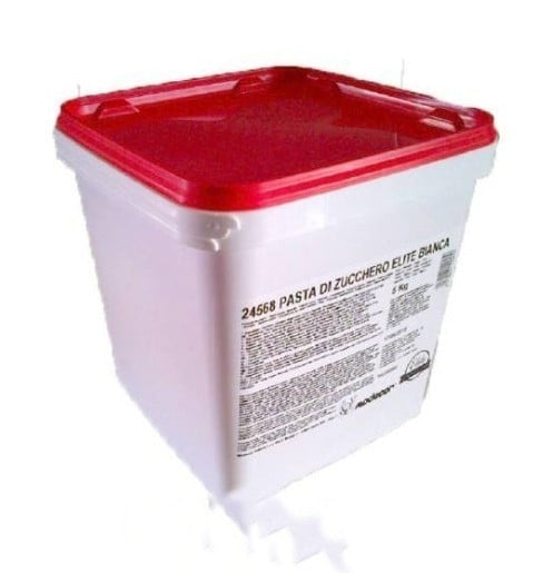 Elite Pasta di zucchero Bianca Modecor. Confezione da 5 Kg.Senza Glutine.