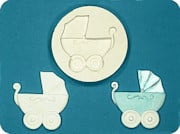 Carrozzina. Battesimo.Stampo in silicone