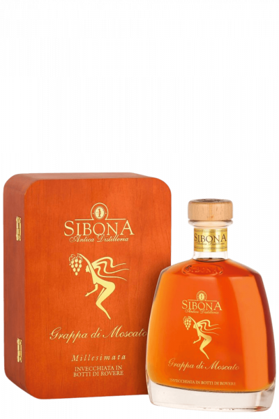 Grappa Di Moscato Millesimata 2012 Sibona 70cl (Cassetta in Legno)