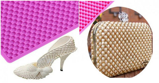 Elegante Bordo Perle di 25 cm. Grande Stampo in silicone