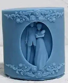 Sposi e Matrimonio. Stampo di 8 cm in silicone anche per Candele