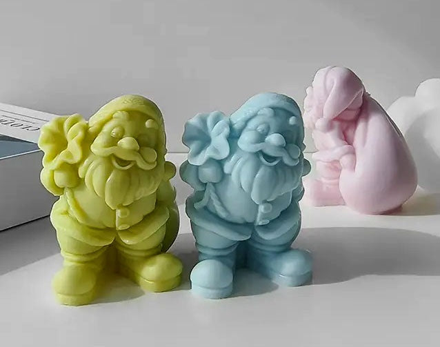 Babbo Natale con Sacco in spalla. Stampo in silicone anche per candele