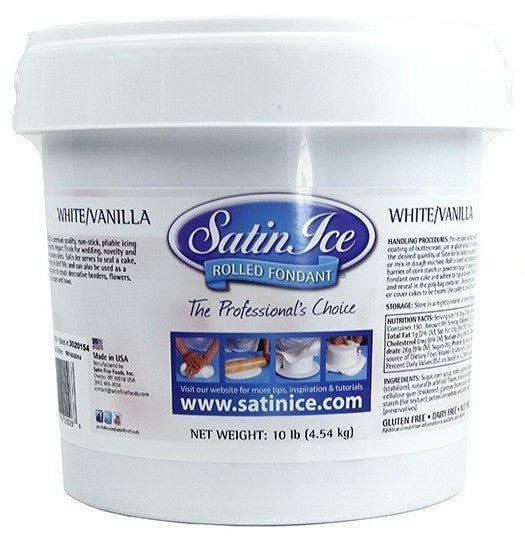 5 KG. Bianca. SATIN ICE. Pasta di zucchero. Certificata Kosher