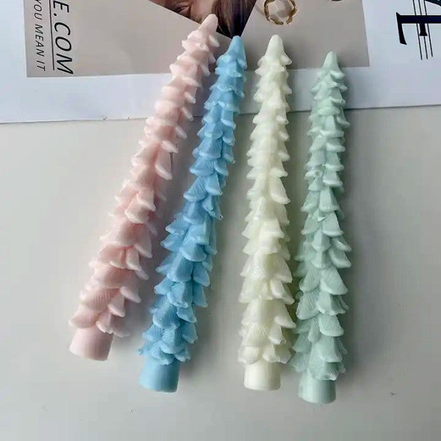 Lungo Albero di Natale di 18.1 cm. Stampo in silicone anche per Candele