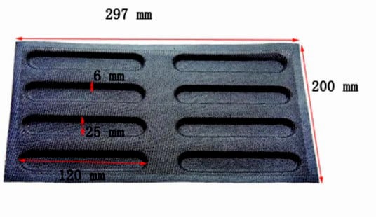 Stampo Microforato. Savoiardi. In silicone e fibra di vetro