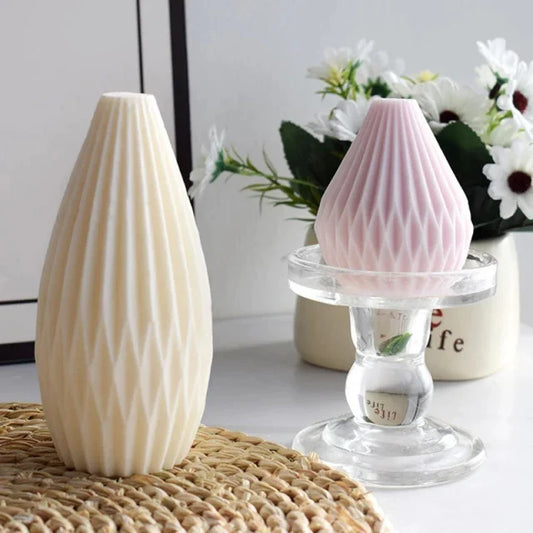 Set di 2 stampi a Pera Geometrica di 15 e 7.2 cm. Stampo in silicone anche per Candele