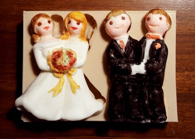 Coppia Sposi Gay sia uomo che donna. Stampo in silicone