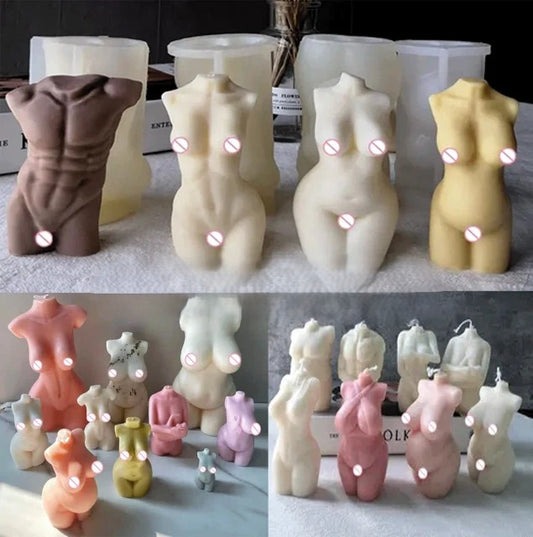 Corpo Uomo Donna anche Incinta e che allatta neonato. Stampo in silicone anche per Candele
