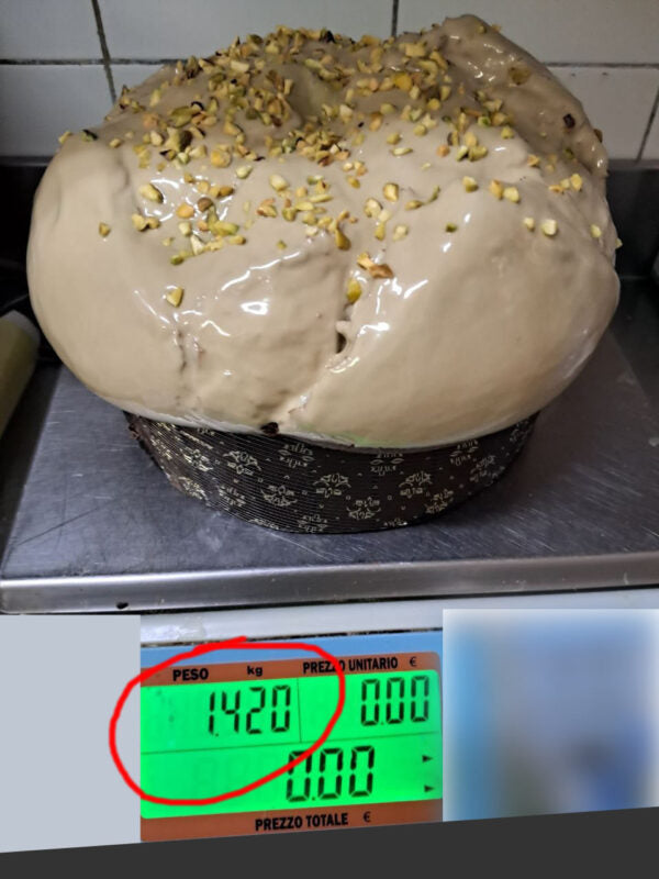 Panettone artigianale al Pistacchio – lievitazione naturale FARCITA (1350gr EXTRA farcitura)