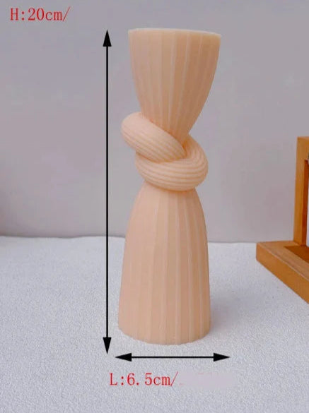 Colonna di 20 cm a Spirale con Nodo. Stampo in silicone anche per Candele