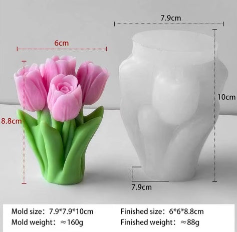 Bouquet Tulipani 2. Stampo in silicone anche per Candele