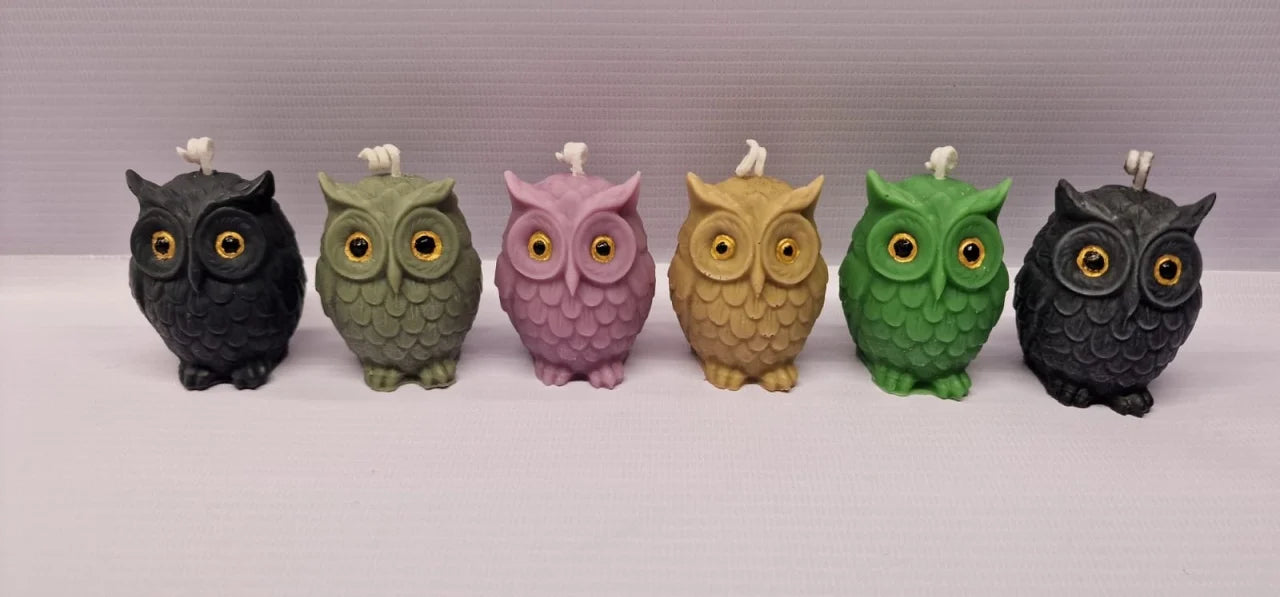 Gufetto. Candela naturale al 100% in molti colori. WORLD PRODUCTS SHOP