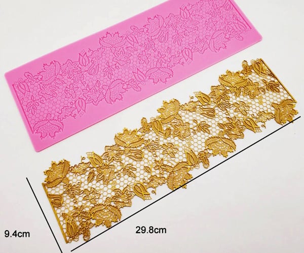 Elegante Grande Bordo Pizzo di 30 cm in silicone