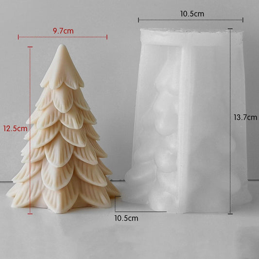 Albero di Natale di 12.5 cm. Stampo in silicone per Candele e Saponi