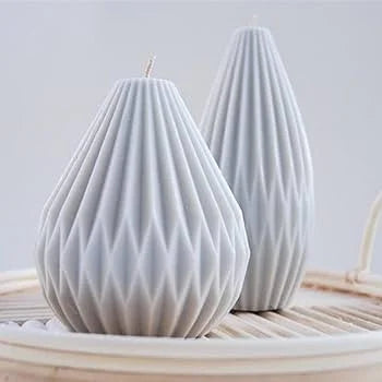 Set di 2 stampi a Pera Geometrica di 15 e 7.2 cm. Stampo in silicone anche per Candele