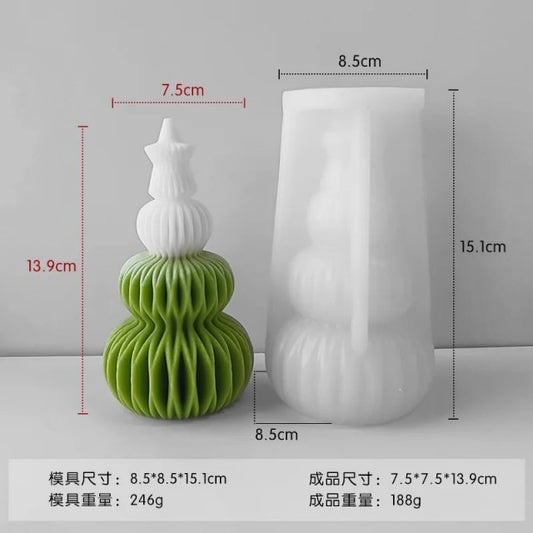 Albero di Natale Geometrico di 13.5 cm. Stampo in silicone anche per Candele
