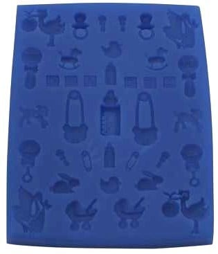 Tema Battesimo. Stampo con Cicogna Biberon Culla Spilla Ciuccio Carrozzina e tanti altre forme