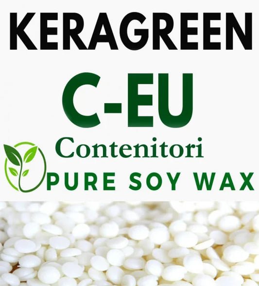 Contenitori. Cera Soia Produzione in EUROPA per Candele. KERAGREEN.WORLD PRODUCTS SHOP