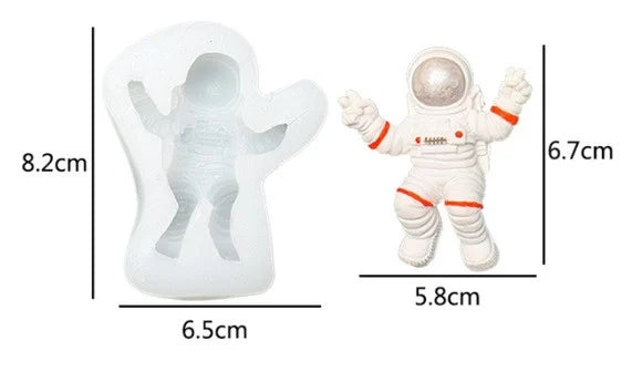Astronauta Shuttle nello Spazio. Set di 3 Stampi in silicone
