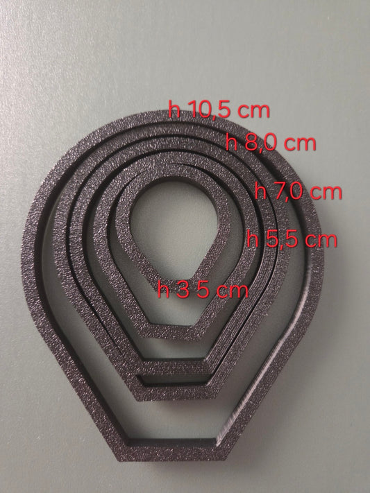 Peonia in Cera d'Api realizzata a mano. Set di 5 Stampi Cutter