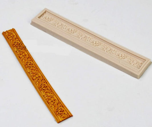 Bordo decorativo Barocco Vintage di 16 cm. Grande stampo in silicone