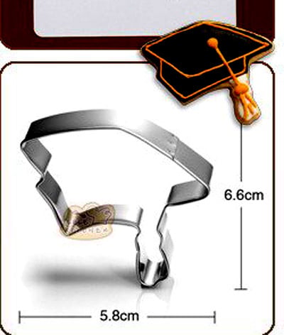 Cappello di Laurea e Pergamena. Set di 2 Stampi in metallo