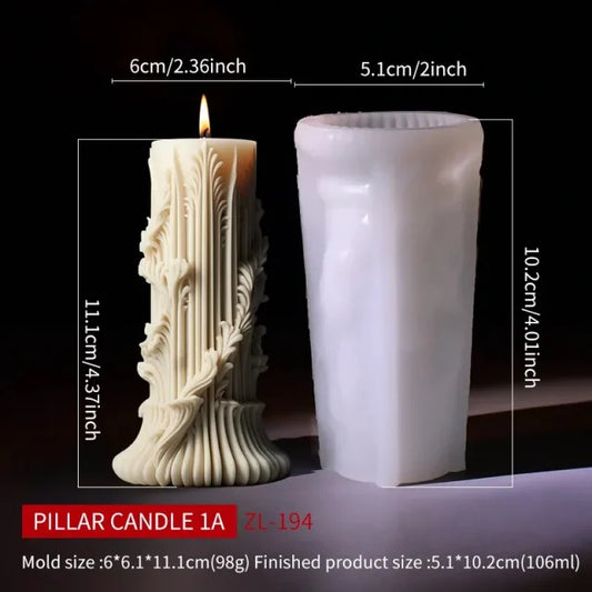 Nuova produzione!! Elegante stampo in silicone Candela di 11.1 cm. Lux 194