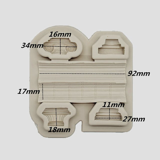 Colonne e Capitelli. Barocco. Stampo in silicone. Retro Roman Pillars Silicone Mold