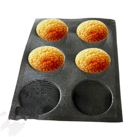 Stampo Microforato 6 Hamburgher in silicone e fibra di vetro