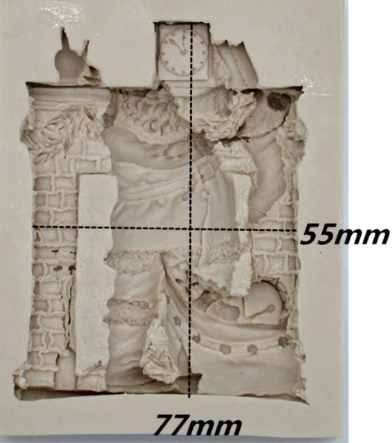 Grande Babbo Natale vicino al Camino. Santa Closet Gift Silicone Mold. Stampo silicone