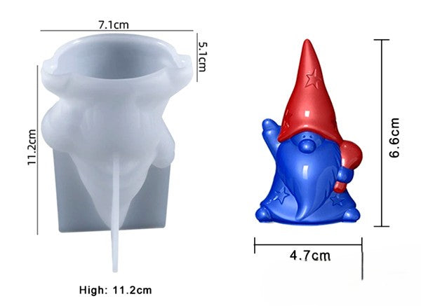 Grande Babbo Natale in 3/D. Stampo in silicone
