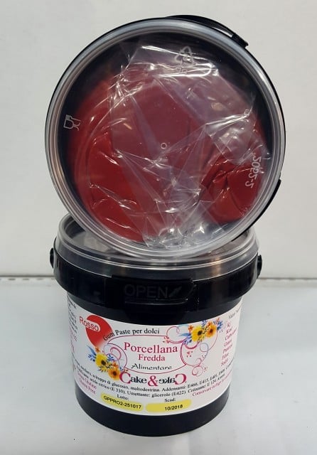Porcellana Bianca Rossa e Verde Alimentare. Gum Paste per realizzare petali finissimi quasi trasparenti!! Senza Glutine e prodotti O.G.M.