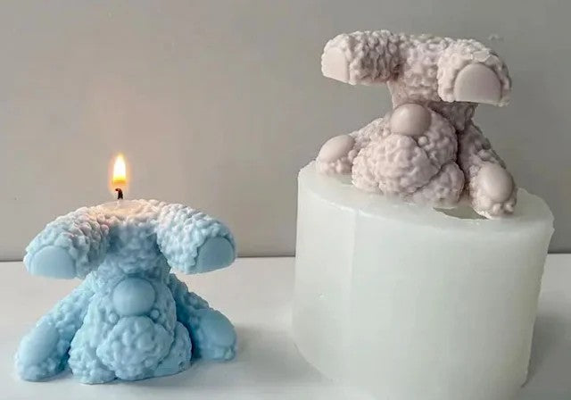 Orsetto capovolto a testa in giù di 7.8 cm. Stampo in silicone anche per Candele