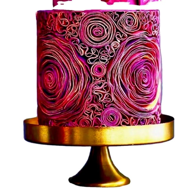 Fantastico Bordo Floreale con grandi Rose di 33 cm. Stampo in silicone di grande effetto