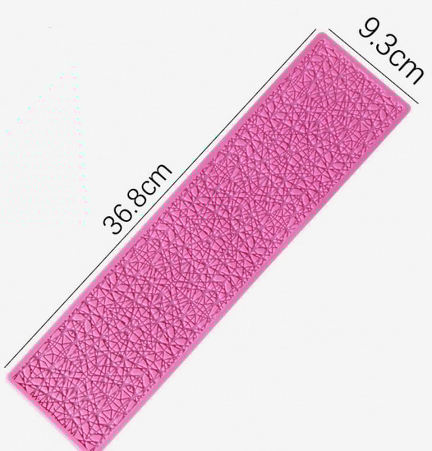 Elegante Bordo Geometrico. Grande Stampo in silicone di 37 cm