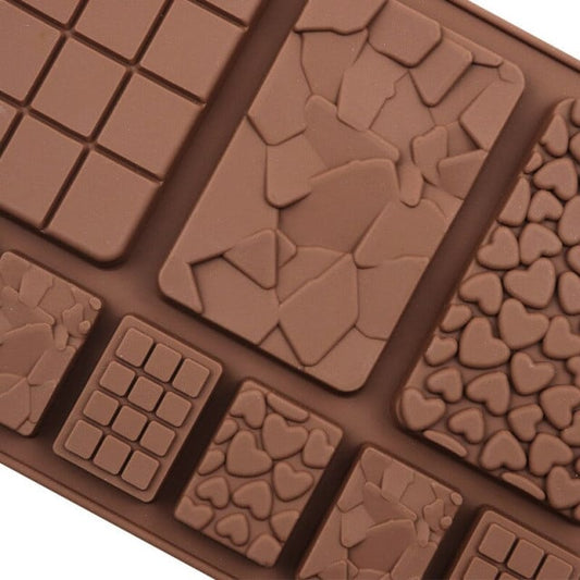 Fantastico Stampo di 9 forme in silicone per Cioccolato
