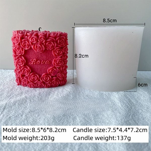 Amore e Love. San Valentino. Set di 6 Stampi in silicone anche per Candele