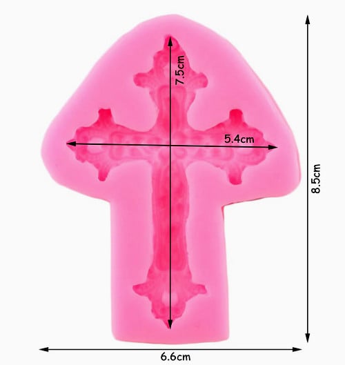 Croce Barocca decorata. Baroque Cross Silicone Molds Relief. Stampo in silicone