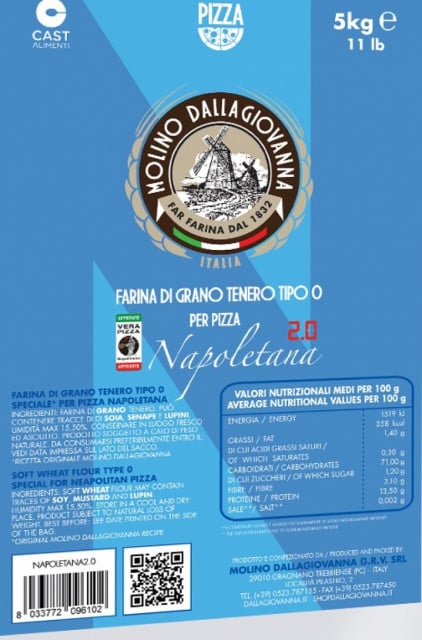 Farina La NAPOLETANA 2.0 Tipo 00. Molino Dallagiovanna
