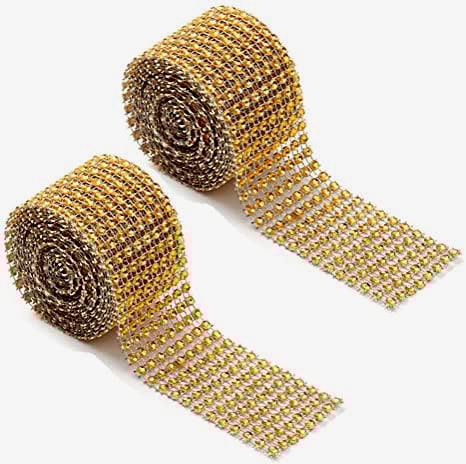 ORO. Bordo Strass 8 file per decorazioni