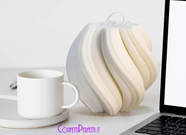 Vaso Artistico a Spirale di 7.3 cm. Stampo in silicone anche per Candele