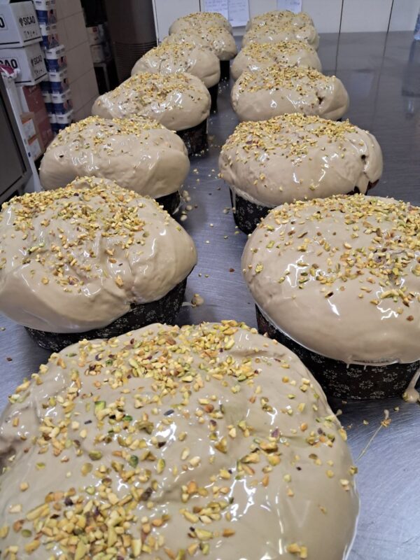 Panettone artigianale al Pistacchio – lievitazione naturale FARCITA (1350gr EXTRA farcitura)