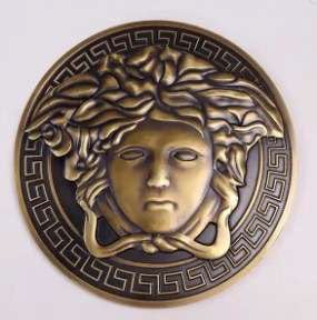 Medusa Griffe Versace con diametro 30 cm. Lampada da Muro o Tavolo Logo Griffe in Acrilico